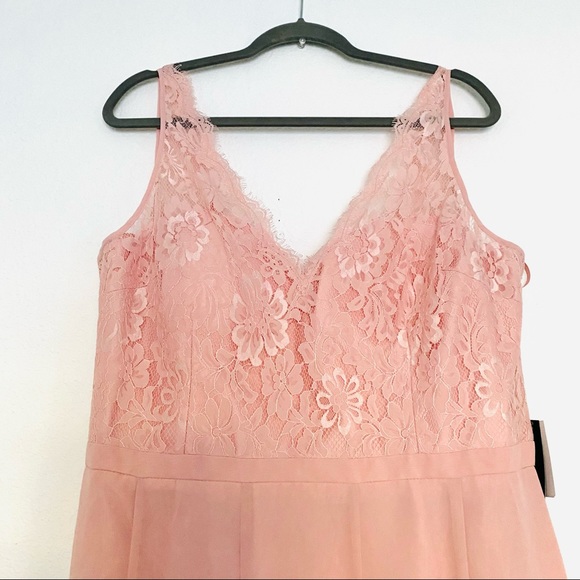 WEDDINGTON WAY by Adrianna Papell Mila Rose Blushing Rose Dress Sz 18 - Picture 8 of 16